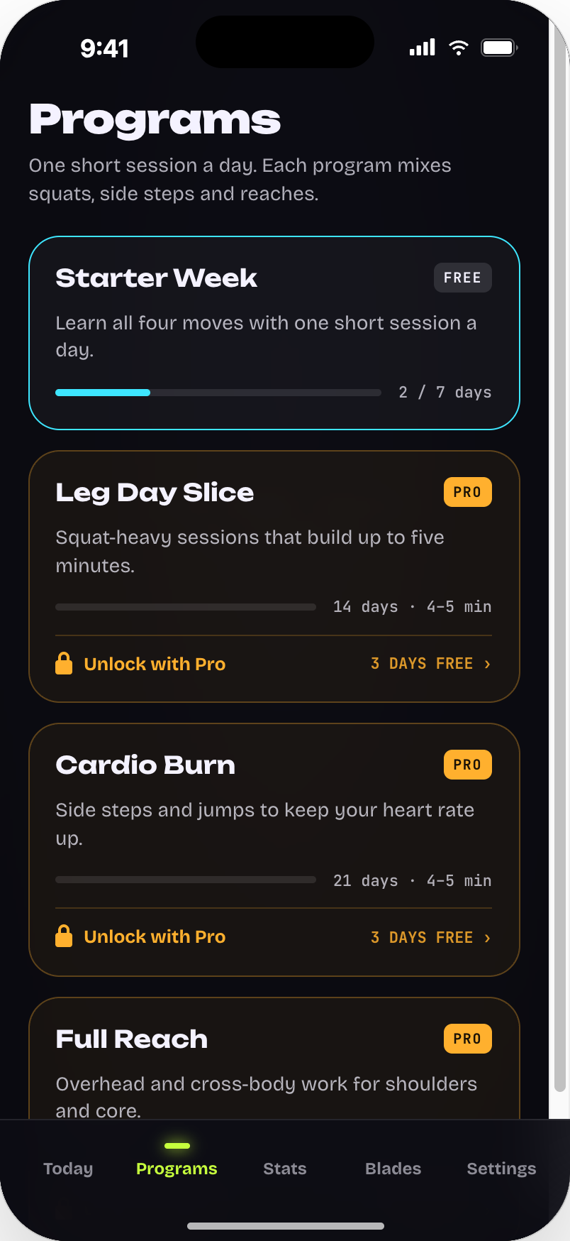 Guided fitness programs